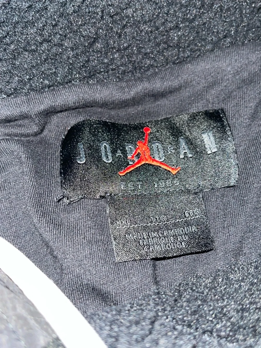 Nike Air Jordan Essentials Sherpa Fleece Hoodie Black Men's Size XXL
